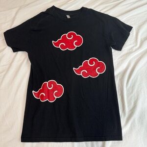 Alstyle Akatsuki Black Tee with Red Clouds